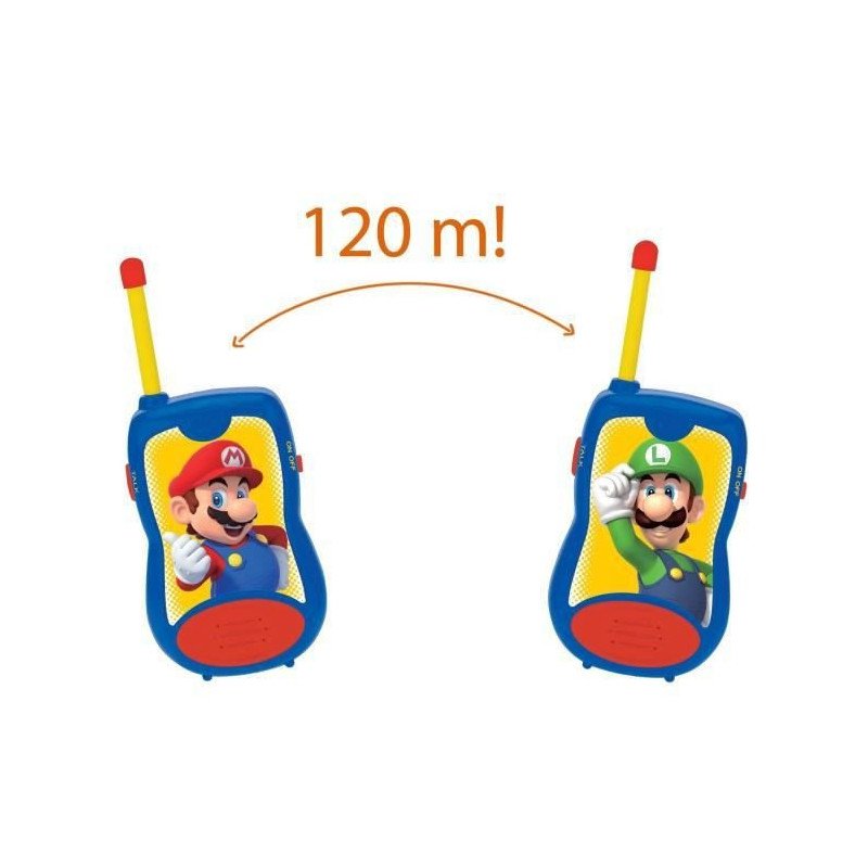 SUPER MARIO Talkie-walkies enfant 120 metres de portée - LEXIBOOK