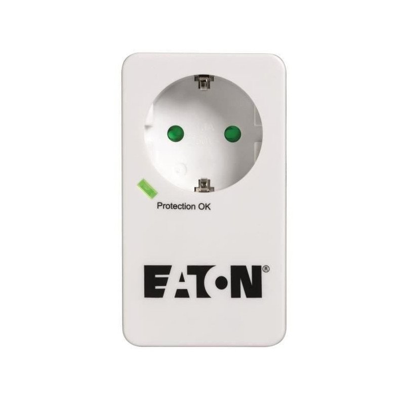 Multiprise/Parafoudre - Eaton Protection Box 1 DIN - PB1D - 1 prise DIN  européenne - Blanc & Noir