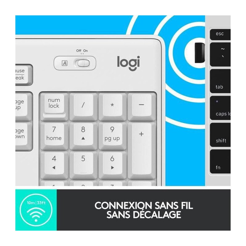 Logitech Pack clavier et souris sans fil Logitech Silent MK295