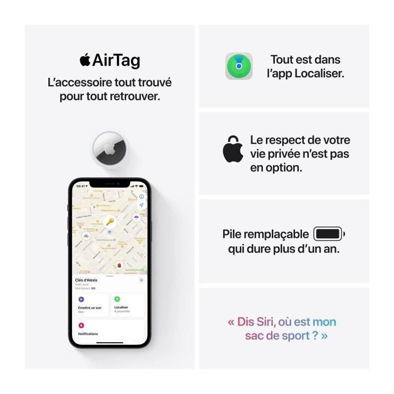 APPLE - AirTag Paquet de 1 APPLE