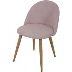 COLE Chaise - Tissu rose -...