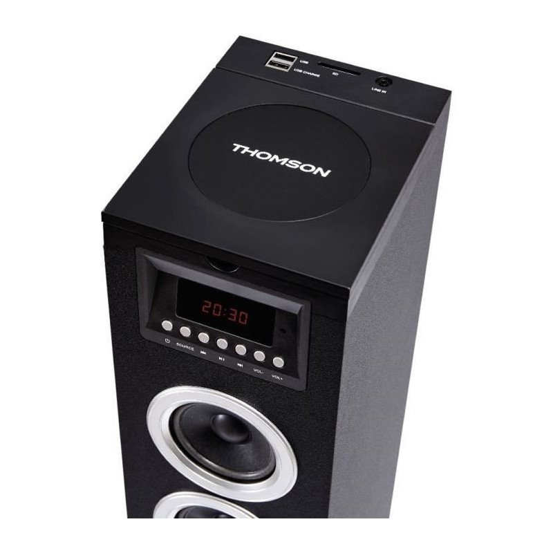 Tour de son HP49CD - Bluetooth Lecteur CD et fonction Karaoké - 100W -  Radio FM - Port USB - Entrée aux-in - Noir