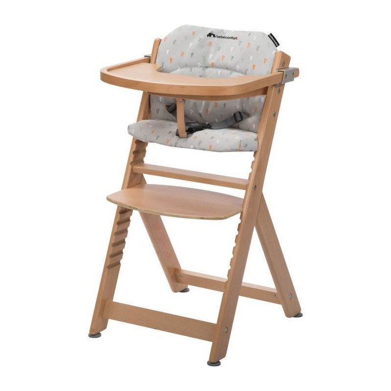 BEBECONFORT Coussin confort pour chaise haute bois Timba, Warm grey