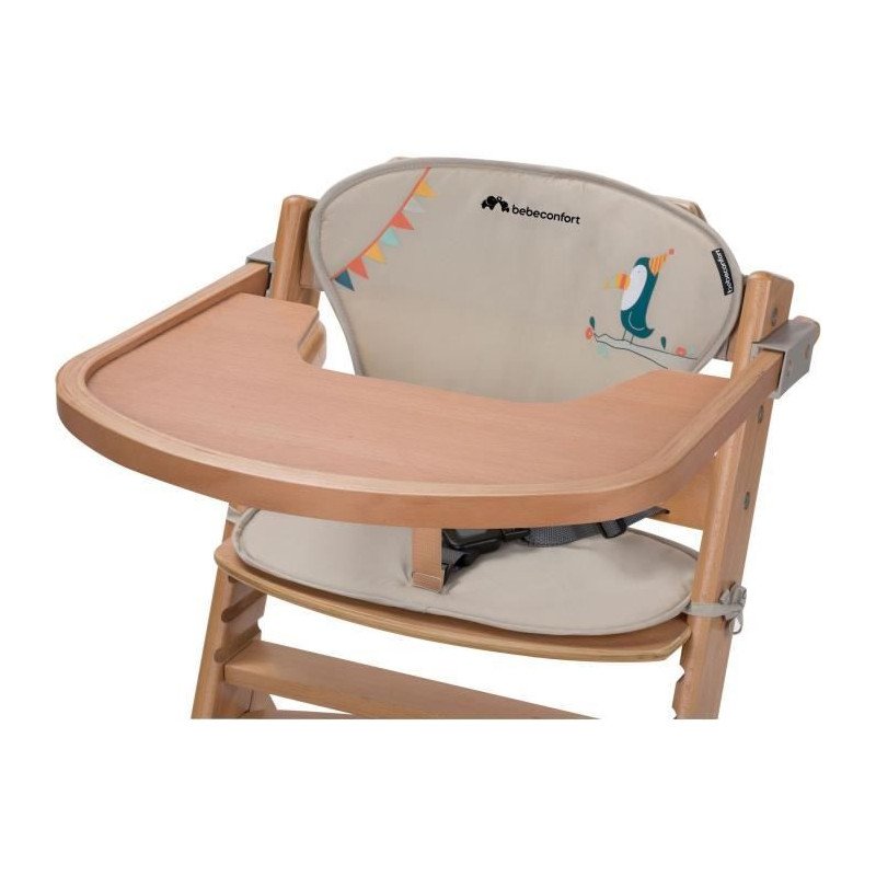 BEBECONFORT Timba + coussin Chaise haute bébé, Chaise bois, De 6 moi