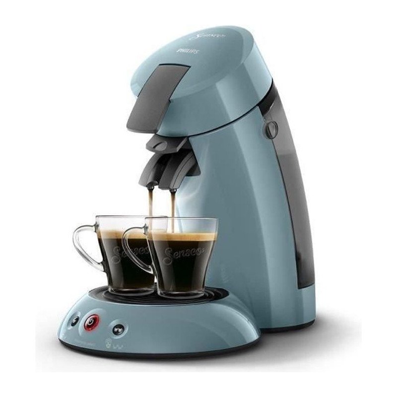 Machine à café dosette SENSEO ORGINAL Philips HD6553/21, Booster d'arômes,  Crema plus, 1 ou 2 tasses, Bleu Gris