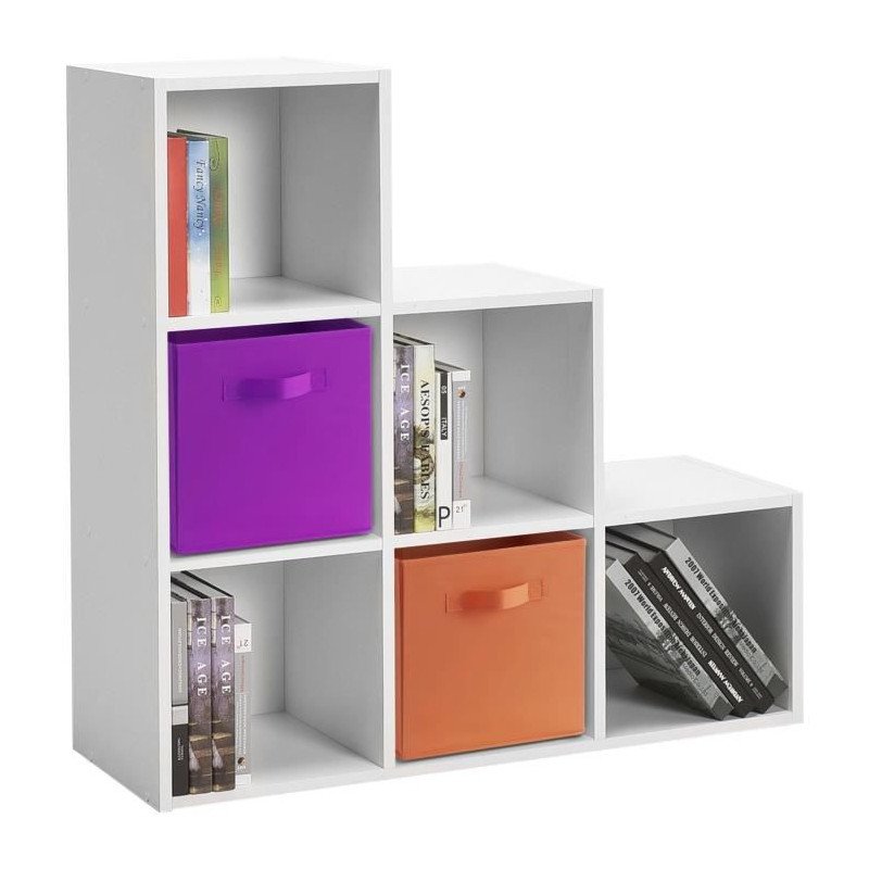 Meuble De Rangement Mixclub 9 Cases - Blanc - L 91x P 30 X H 91 Cm