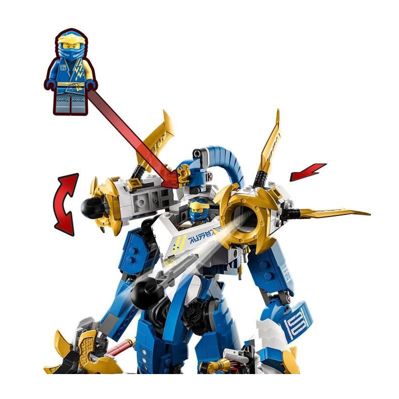 LEGO NINJAGO 71785 Le Robot Titan de Jay, Jouet pour Enfants, avec Min