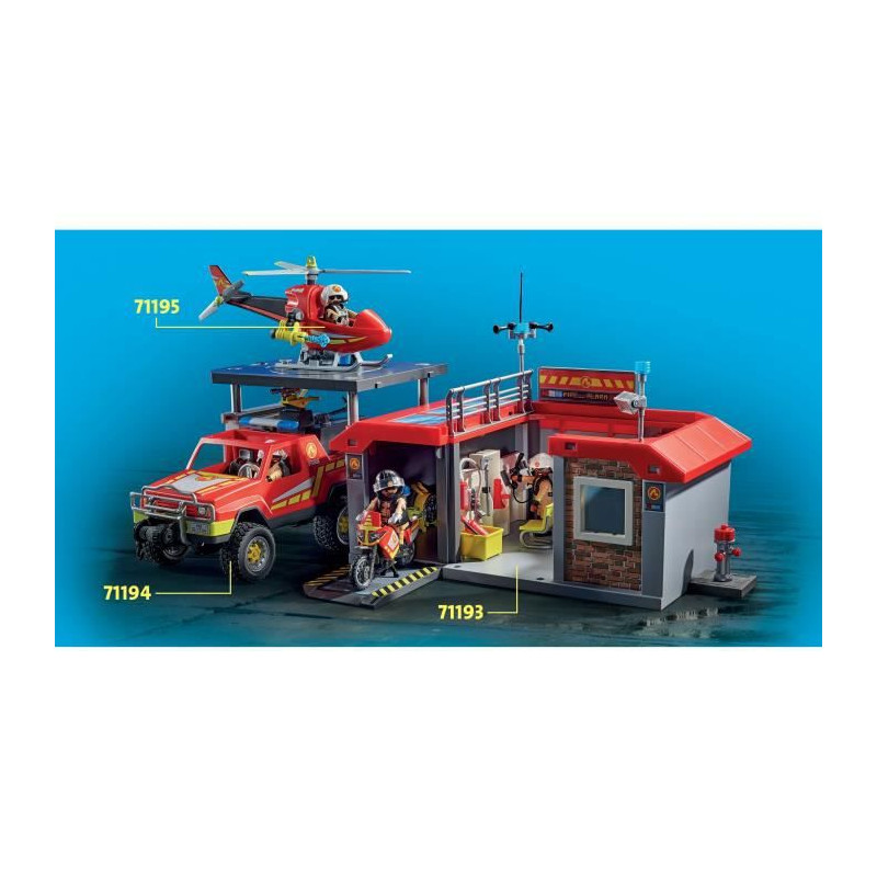 Playmobil PLAYMOBIL City Action 71193 Caserne de pompiers