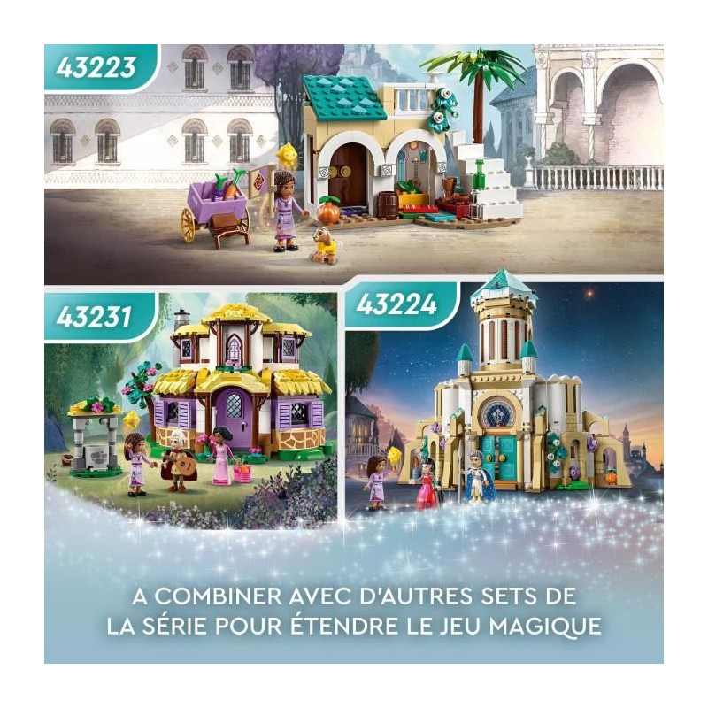 LEGO® Disney Wish 43224 Le Château du Roi Magnifico, Jouet Tiré du