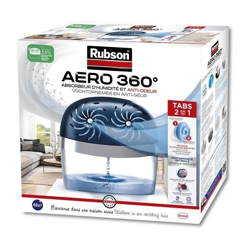 Rubson - Pack de 2 lots de 6 Rubson - Absorbeur Aero 360 Recharge
