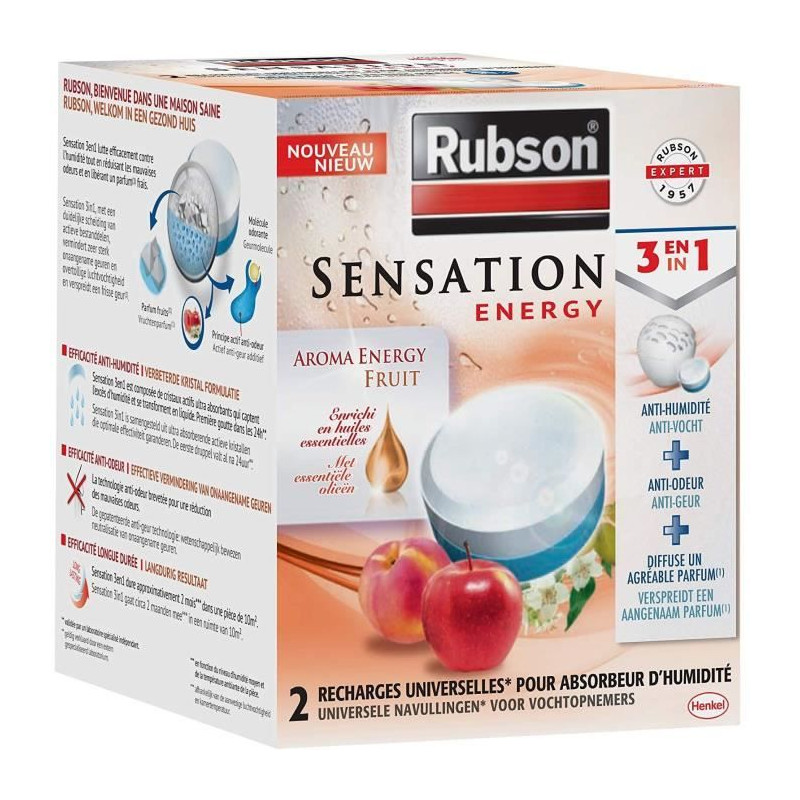 Déshumidificateur d'Air RUBSON Recharge SENSATION 3en1 Aroma