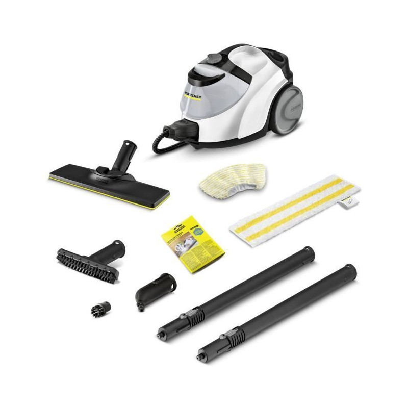 Nettoyeur Vapeur Vertical Wegeek 1500W - Réservoir 0.42L, Câble 5m, 12 Accessoires Pour Toute La Maison
