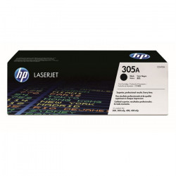 Cartouche de toner HP 305A (CE410A) noir pour imprimantes LaserJet Pro 300/400 - Capacité 2200 pages