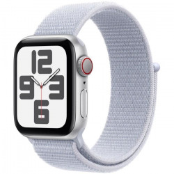 Apple Watch SE GPS + Cellular - 40mm - Boîtier Silver Aluminium - Bracelet Blue Cloud Sport Loop