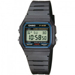 Montre - Casio - Vintage - Noir - Digital - Résine - Étanchéité WR ISO 22810