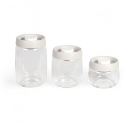 Set de 3 bocaux sous vide -...