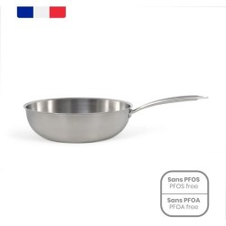 Wok en acier inoxydable -...