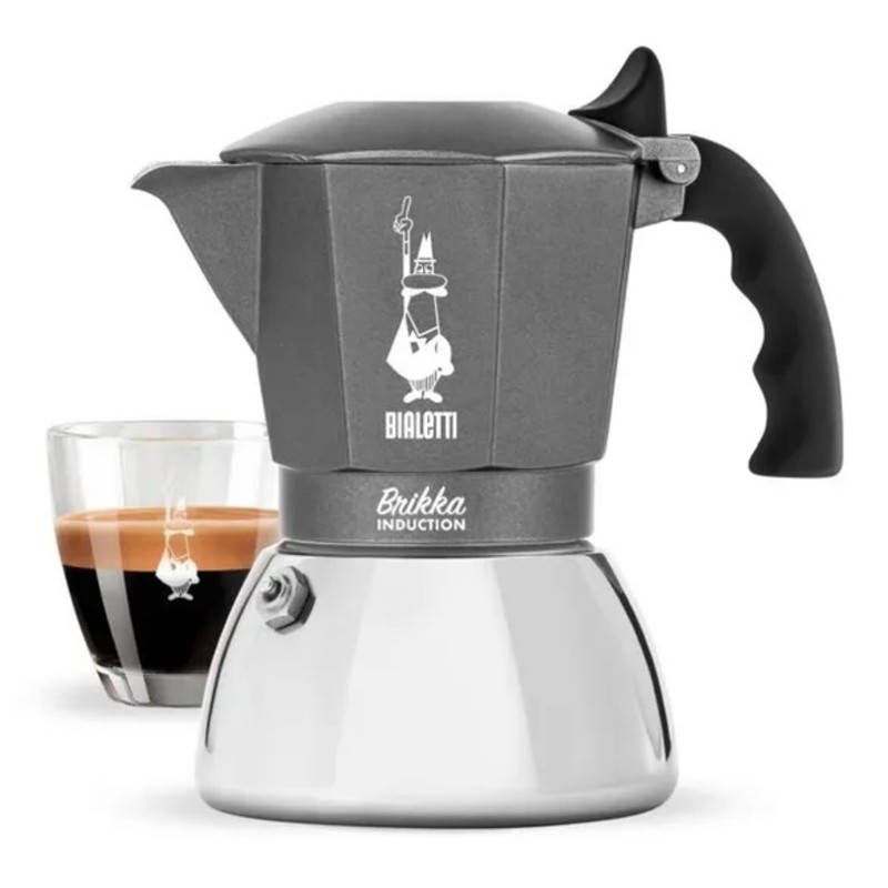Cafetiere Italienne BIALETTI - BRIKKA - Induction 4 tasses