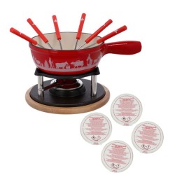 Service a fondue au fromage...