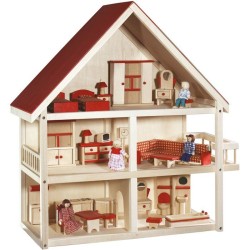 Maison de poupée en bois -...