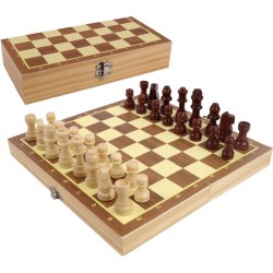 Échiquier en bois pliable -...